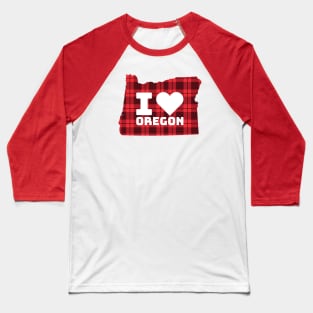 I Love Oregon Baseball T-Shirt